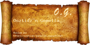 Osztián Gemella névjegykártya